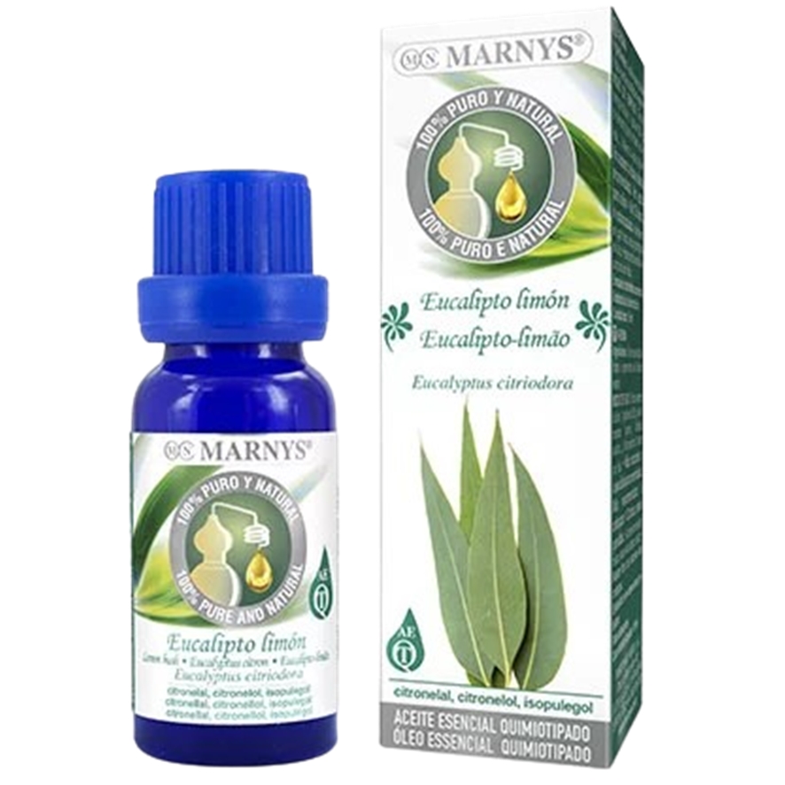 Olio essenziale alimentare di eucalipto e limone Olio alimentare essenziale di eucalipto e limone 15ml Marnys