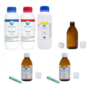 1 kit da 1 litro + 1 DMSO da 1 litro + 2 CDS da 250 ml + 1 contenitore da 250 ml